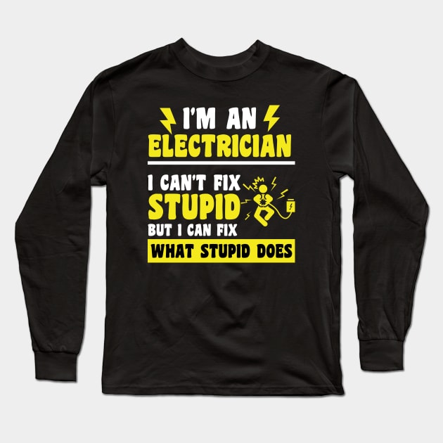 Electrician Long Sleeve T-Shirt by Xtian Dela ✅